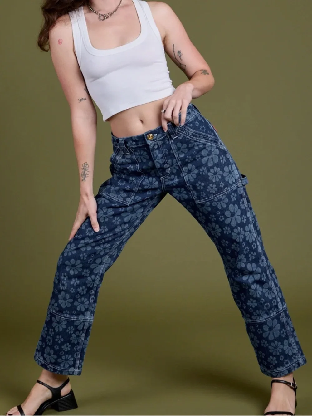 Big Bud Press MID-RISE CARPENTER JEANS LAZY DAISY - Picture 2 of 8